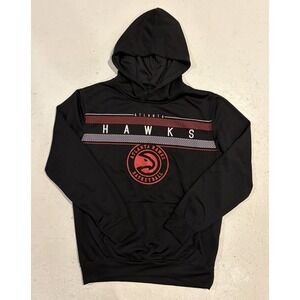 Atlanta Hawks Club NBA Ultra Game Black Hoodie Sweatshirt Mens M Basketball